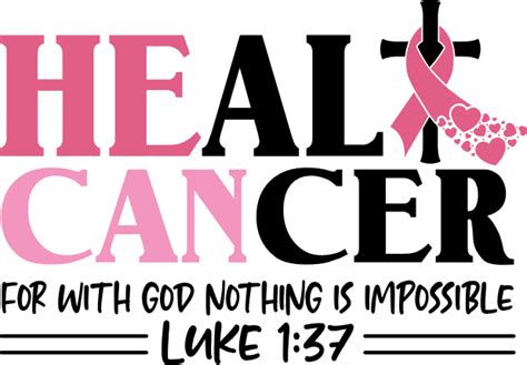 Heal Cancer He Can Cancer Awareness Free Svg File For Members Svg