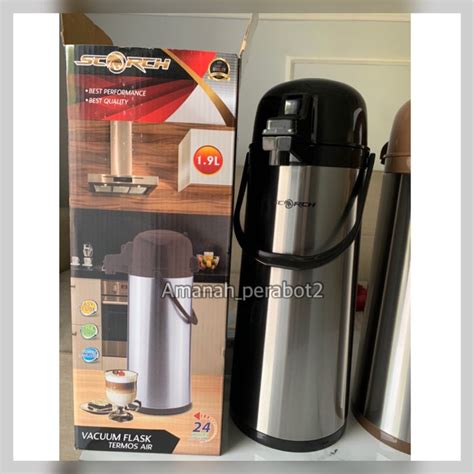 Jual Termos Air Panas Pencet Scorch 1 9 Liter Stainless Steel Termos