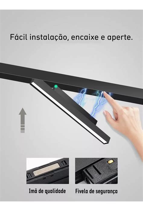 Luminária Difusa Linear 20w 60cm Para Trilho Magnético Lt22 R 78 9