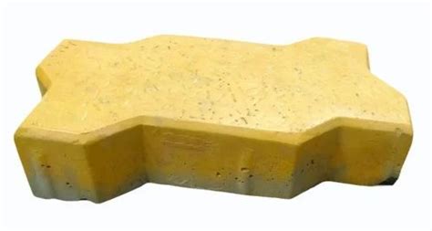 Yellow Zig Zag Unipaver Block Rubber Mold 100mm Material Cement At