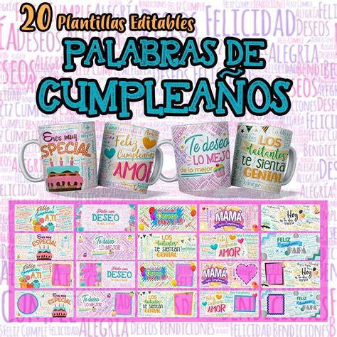 20 Plantillas P sublimar Tazas 11oz Diseños Feliz Cumpleaños Etsy España