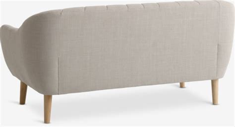 Sofa EGEDAL 2 5 Seter Beige Stoff Eikefarget JYSK