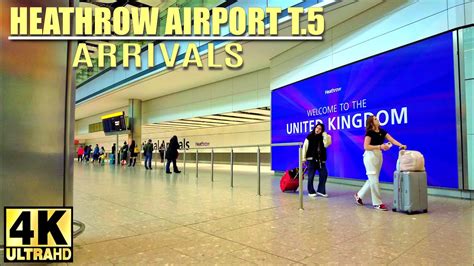 London Heathrow Airport walking tour | LHR T5 arrivals - YouTube