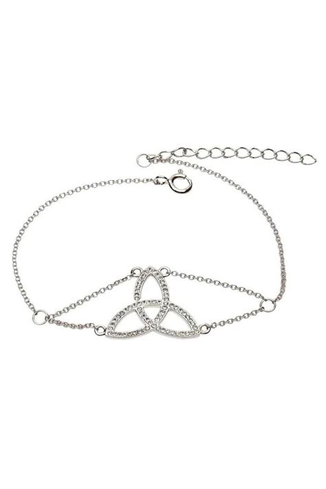 Trinity Knot Bracelet Adorned With Crystals - ShanOre Irish Jewlery ...