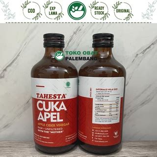 Jual Cuka Apel Tahesta Ml Apple Cider Vinegar Raw Unfiltered With