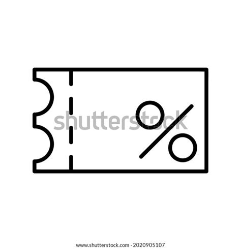 Ticket Icon Flat Pictogram Web Line Stock Vector Royalty Free