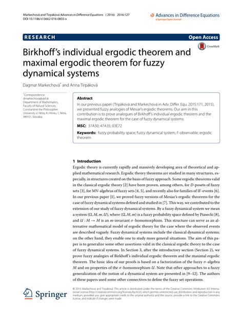 Pdf Birkhoffs Individual Ergodic Theorem And Maximal Ergodic Theorem