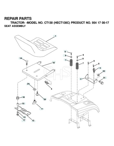 Husqvarna Ct130 Seat GHS