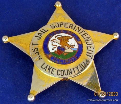 Lake County Illinois Jail Superintendent Badge