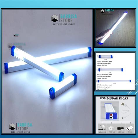 Jual Lampu Neon Panjang Emergency Lamp Tube Strip Tabung LED USB