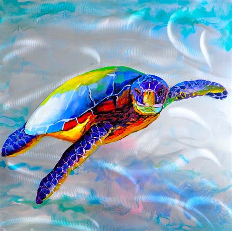 Colorful Turtle Painting at PaintingValley.com | Explore collection of ...