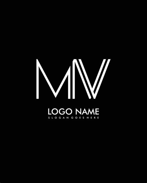 Mv Inicial Minimalista Moderno Resumen Logo Vector En Vecteezy