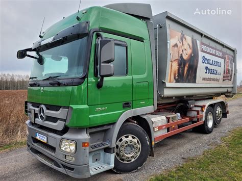 Mercedes Benz Actros 2544 Hook Lift Truck For Sale Poland Turbia JR39543