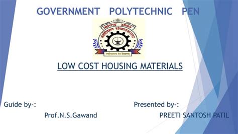 Low Cost Housing Ppt