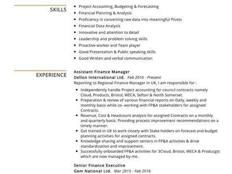 Assistant Finance Manager Resume Example In 2025 Resumekraft