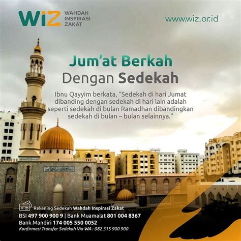 Sempurnakan Keberkahan Hari Jumat Dengan Sedekah Wahdah Inspirasi Zakat