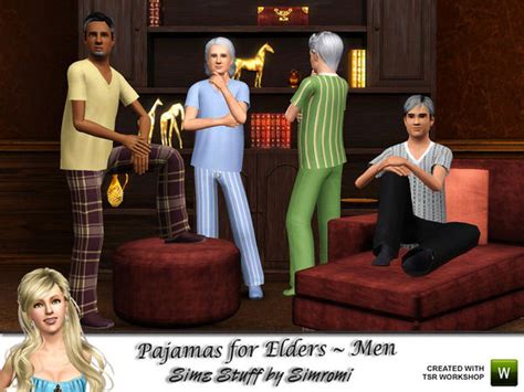 The Sims Resource T Shirt And Pajama Bottoms For Elder Male