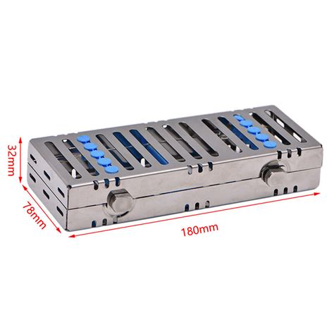 Caja de esterilización de instrumentos dentales estante de acero