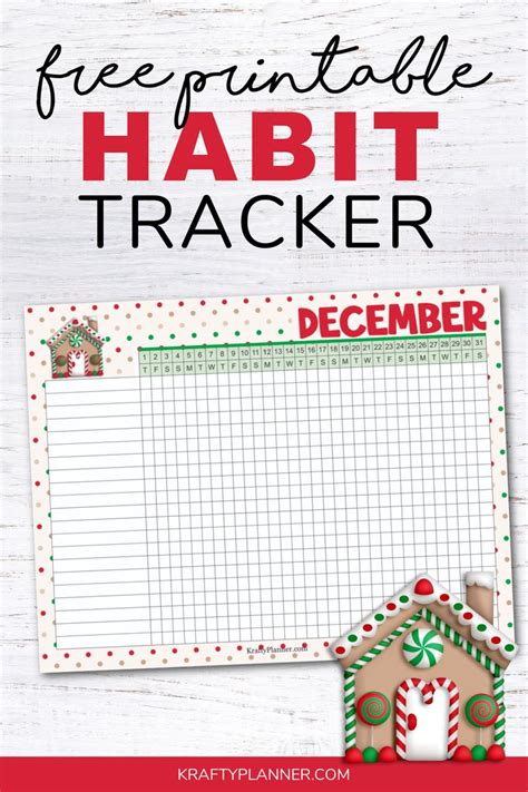 Free Printable December Habit Tracker — Krafty Planner