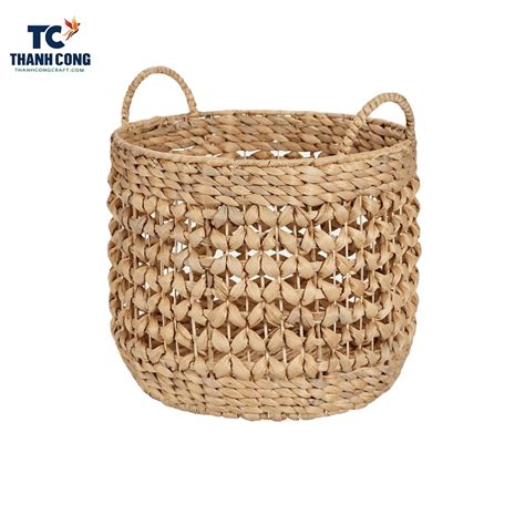 Natural Elegance The Round Water Hyacinth Basket