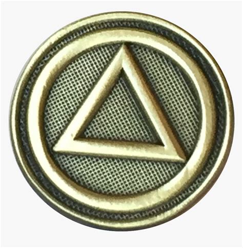 Aa Logo Circle Triangle Lapel Pin Alcoholics Anonymous Sobriety Pin Hd Png Download