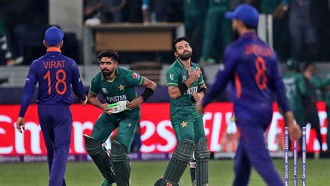 T World Cup Photos Babar Azam Mohammad Rizwan Break Indian