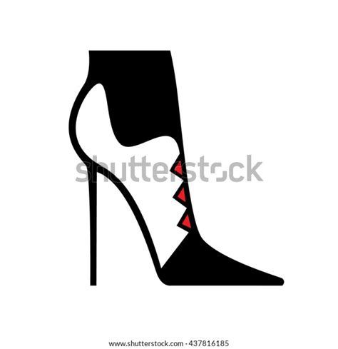 Black Womens Shoes High Heels Stock Vector Royalty Free 437816185 Shutterstock