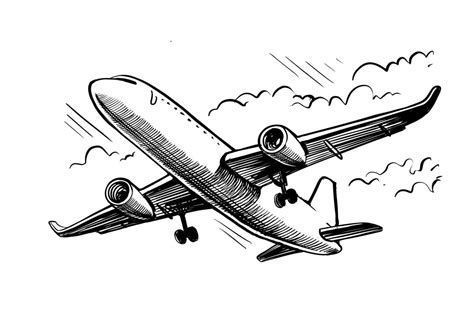 Vacation Travel Airplane . Plane in sky drawing 47113241 Vector Art at Vecteezy