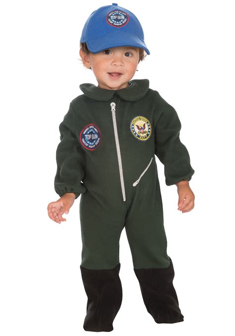 Toddler Top Gun Pilot Costume - Child Flight Suit Costumes