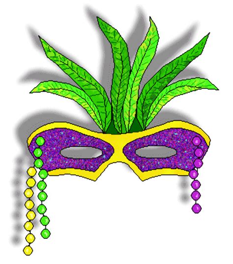 Mardi Gras Mask Clip Art - Vector Ornate Colored Mardi Gras Carnival ...