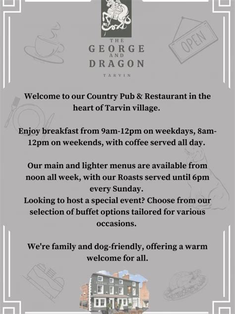 Tarvin Online The George Dragon Village Pub And Rooms