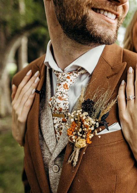 Bronze Rust Orange Tie Terracotta Floral Tie Cognac Brown Etsy