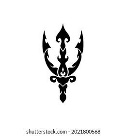 Trident Symbol Logo Tribal Tattoo Design Stock Vector (Royalty Free ...