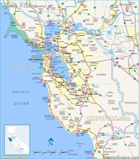 Map of Sausalito - TravelsFinders.Com