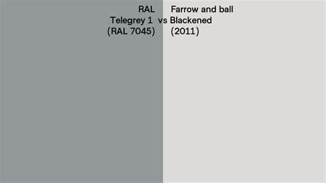 Ral Telegrey Ral Vs Farrow And Ball Blackened Side By