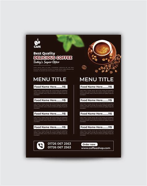 Coffee Menu Design :: Behance