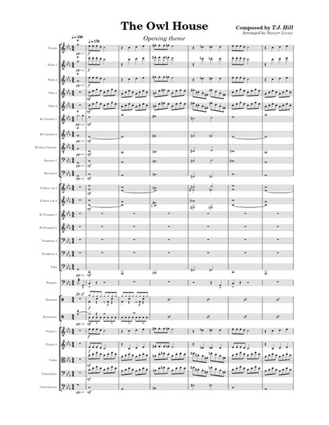 The Owl House Opening Theme Symphony Arrangement Sheet Music For