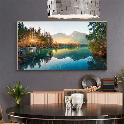 Quadro Decorativo Pe A X Natureza Paisagem Alpes Montanha Sol