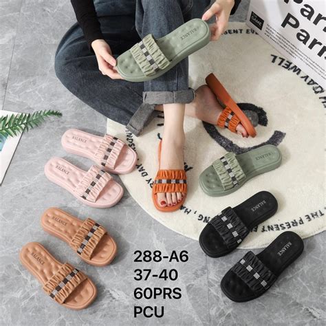 Jual Sandal Wanita Slop Jelly Karet Terbaru Balance Pita A Impor