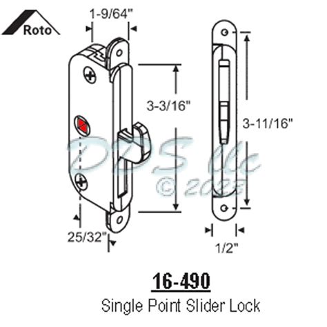 Roto Mortise Lock 16 490 16 490