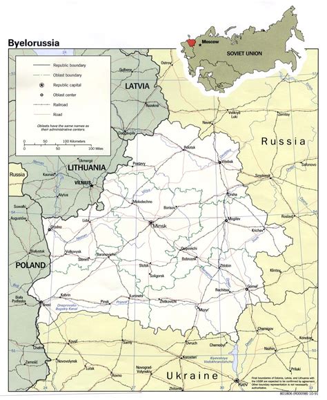 Mapa Politico de Bielorrusia - mapa.owje.com