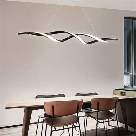 Stylish Wave Acrylic Pendant Light Modern Design