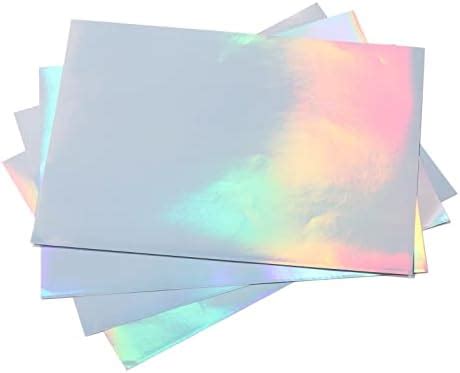 22 Sheets Holographic Sticker Paper A4 Size 8 X 12in Waterproof Dries