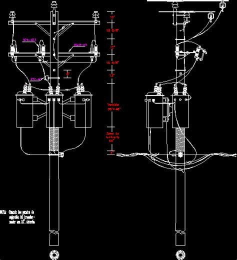 Transformador Trif Sico Em Mt No Autocad Biblioteca Cad