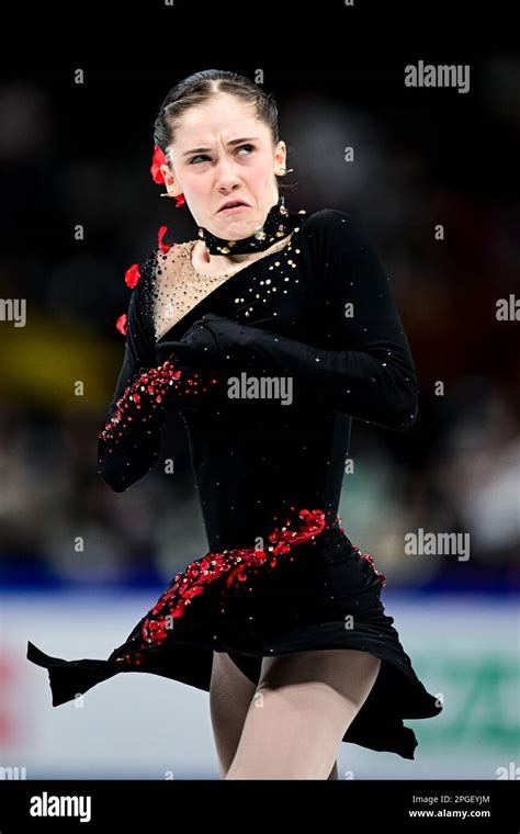 Isabeau Levito Usa During Women Short Program At The Isu World