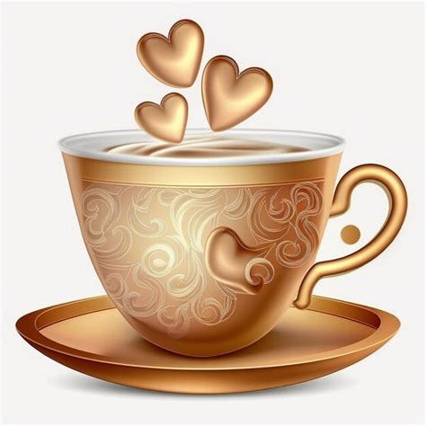 Premium Ai Image There Is A Cup Of Coffee With Hearts Coming Out Of