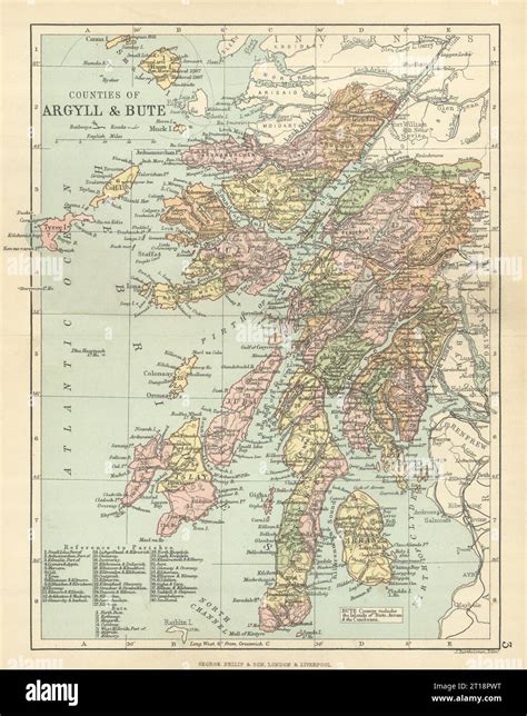 Counties Of Argyll Bute Argyllshire Buteshire Bartholomew