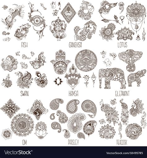 Oriental Decorative Symbols Royalty Free Vector Image