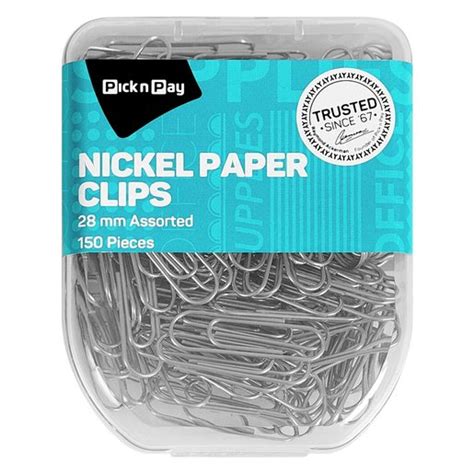 PnP Nickle Paperclips 28mm 150 Pieces Smart Price Specials PnP Home