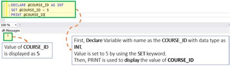 Sql Variables Sql Server Declare Set And Select Variable